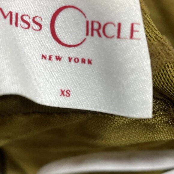 Miss Circle Women’s Ulani Burnout Velvet Mesh Maxi Dress Size XS Green/Gold - Picture 8 of 8